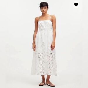Madewell embroidered poplin dress